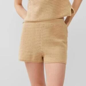 NWT French Connection Biscotti Knitted Shorts - Size XL